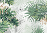  Фотообои Ветки пальмы Артикул dec_22125 на заказ по своим размерам от ТМ Walldeco в интерьере. Вариант 