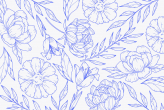  Фотообои Синие цветы на синем фоне Артикул u96873 на заказ по своим размерам от ТМ Walldeco в интерьере. Вариант 