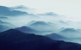  Фотообои Покрытый горами туман Артикул dec_2188 на заказ по своим размерам от ТМ Walldeco в интерьере. Вариант 