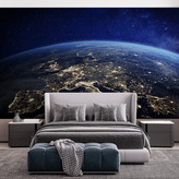  Фотообои Вид с космоса на Землю Артикул 39925 на заказ по своим размерам от ТМ Walldeco в интерьере. Вариант 6