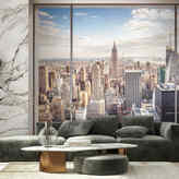  Фотообои Вид из окна на Нью-Йорк Артикул 31234 на заказ по своим размерам от ТМ Walldeco в интерьере. Вариант 1