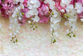  Фотообои Белые и розовые цветы Артикул 29513 на заказ по своим размерам от ТМ Walldeco в интерьере. Вариант 9