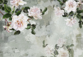  Фотообои Белые цветы Артикул dec_14766 на заказ по своим размерам от ТМ Walldeco в интерьере. Вариант 9