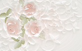  Фотообои Рельефные розы Артикул dec_2262 на заказ по своим размерам от ТМ Walldeco в интерьере. Вариант 9