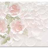  Фотообои Рельефные розы Артикул dec_2262 на заказ по своим размерам от ТМ Walldeco в интерьере. Вариант 