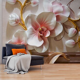  Фотошпалери Орхідеї красивого відтінку Артикул 35492 на замовлення за своїми розмірами від ТМ Walldeco в интерьере. Вариант 1