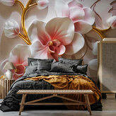  Фотошпалери Орхідеї красивого відтінку Артикул 35492 на замовлення за своїми розмірами від ТМ Walldeco в интерьере. Вариант 5