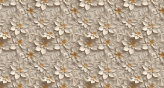  Фотообои Россыпь белых цветков с эффектом 3Д Артикул u95251 на заказ по своим размерам от ТМ Walldeco в интерьере. Вариант 3