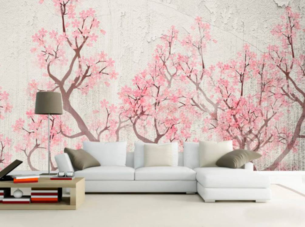 Обои Розовые деревья Артикул dec_17900, купить обои на стену ТМ Walldeco