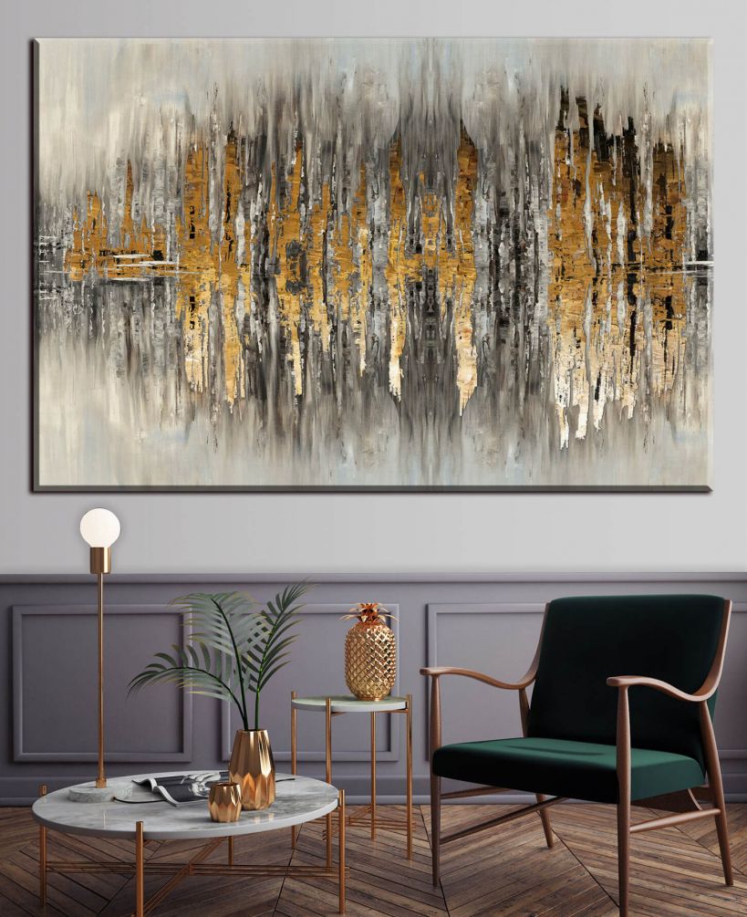 Картина Современный абстрактный дизайн масляной живописи Артикул s33724, купить картину на холсте ТМ Walldeco