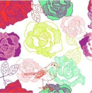 Фотообои Разноцветные розы рисунок