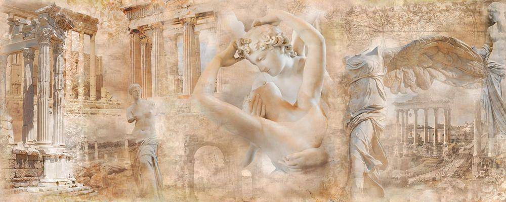 Фотообои Древнегреческая архитектура и статуи Артикул 30418, купить фотообои на стену ТМ Walldeco