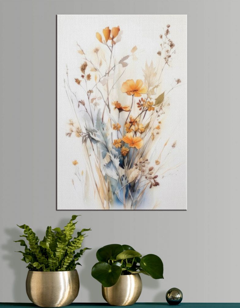 Картина Нежные осенние цветы Артикул s33651, купить картину на холсте ТМ Walldeco