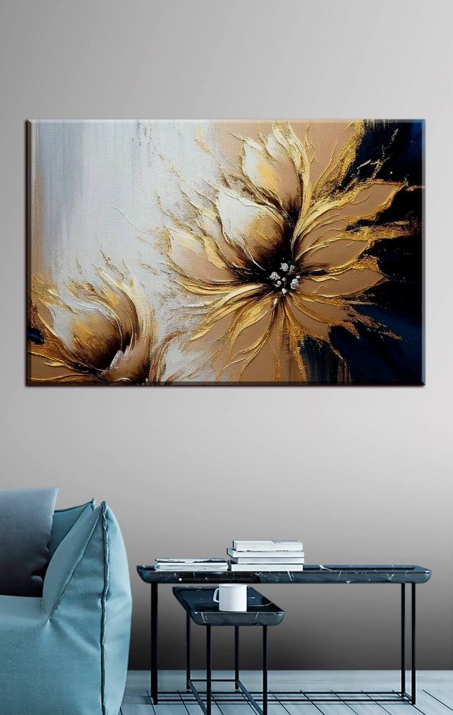 Картина Абстрактные цветы Артикул s35383, купить картину на холсте ТМ Walldeco