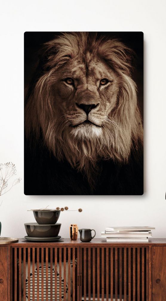 Картина Портрет льва Артикул s34576, купить картину на холсте ТМ Walldeco