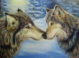 Картины волк пара картина