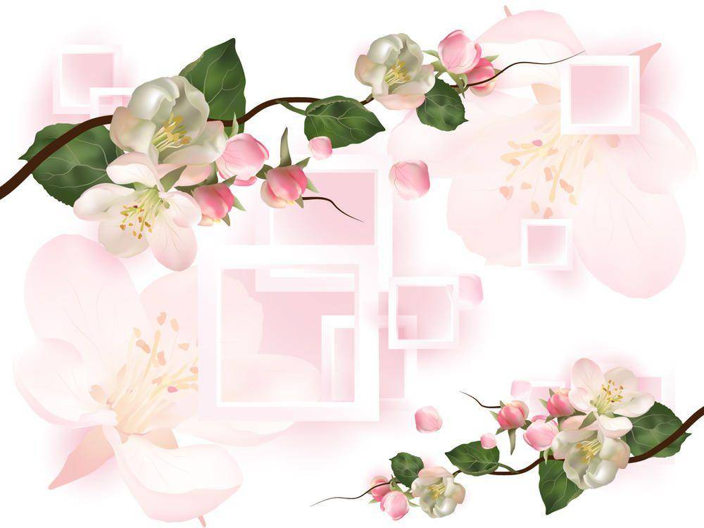 Фотообои Розовое цветение Артикул 30853, купить фотообои на стену ТМ Walldeco
