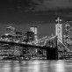 ночь панорама мост Нью-Йорк