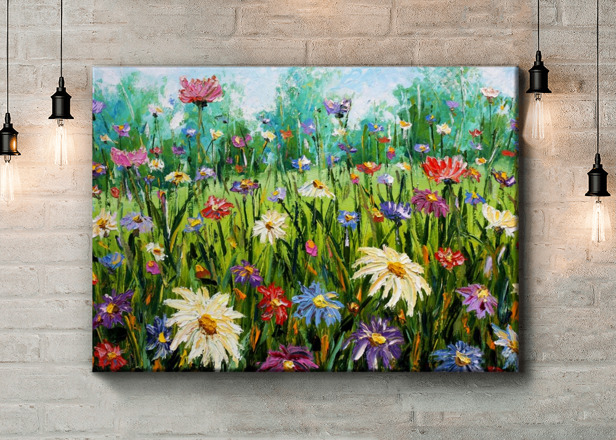 Картина Цветочный луг Артикул shut_427, купить картину на холсте ТМ Walldeco