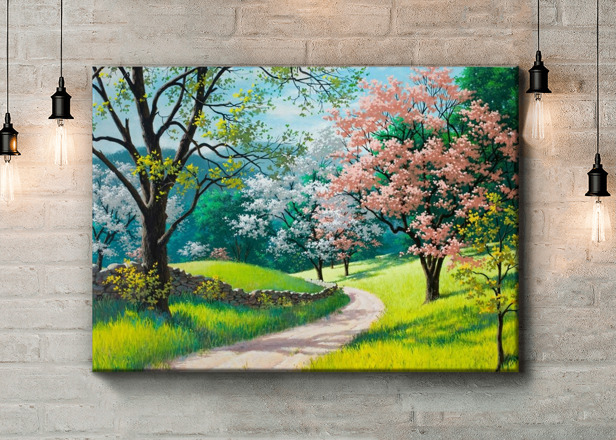 Картина Тропинка между деревьями Артикул kr-1131, купить картину на холсте ТМ Walldeco