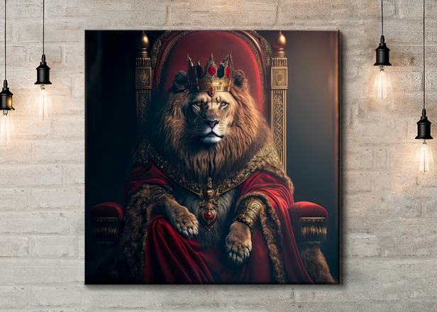 Картина Король лев Артикул s33541, купить картину на холсте ТМ Walldeco