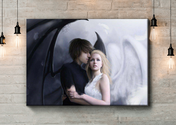 Картина Ангел и демон Артикул 1002, купить картину на холсте ТМ Walldeco