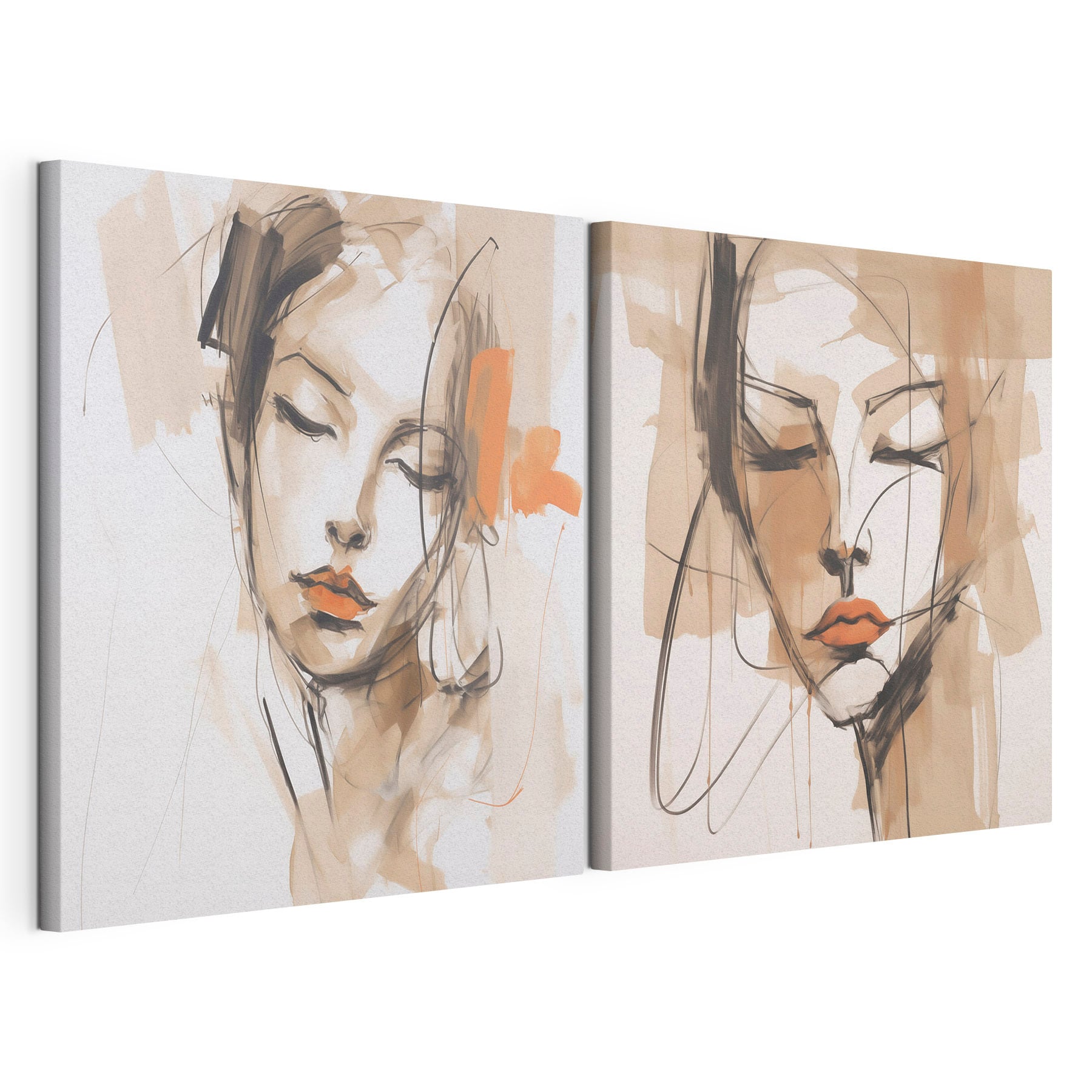 Painting of a woman's face