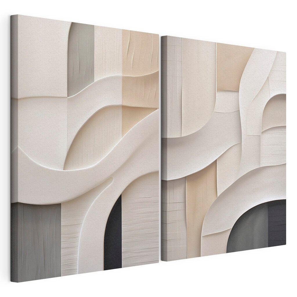 Soft curves in earthy tones