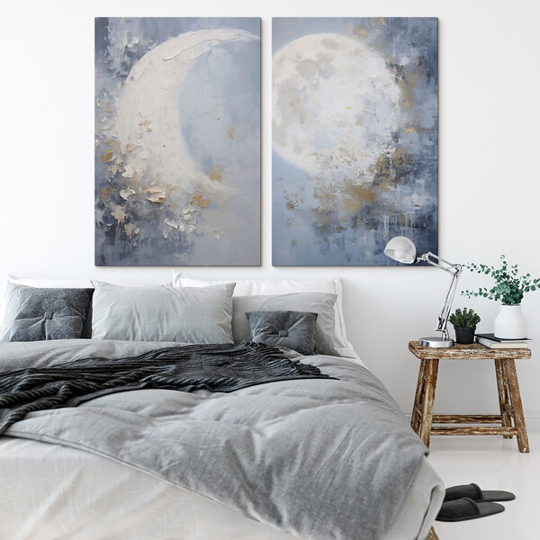 Painting of a moon and a tree