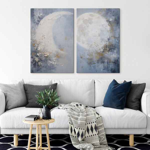 Painting of a moon and a tree
