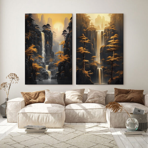 Waterfall in a mountain