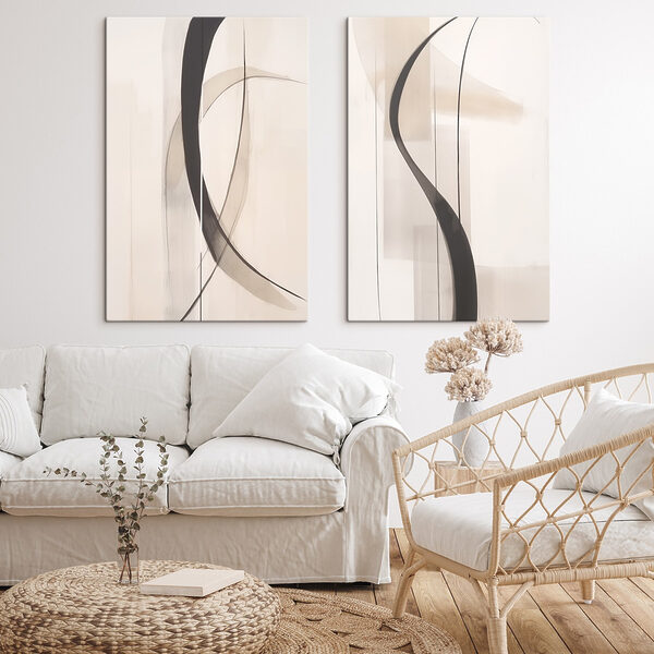 Dynamic curves in soft tones