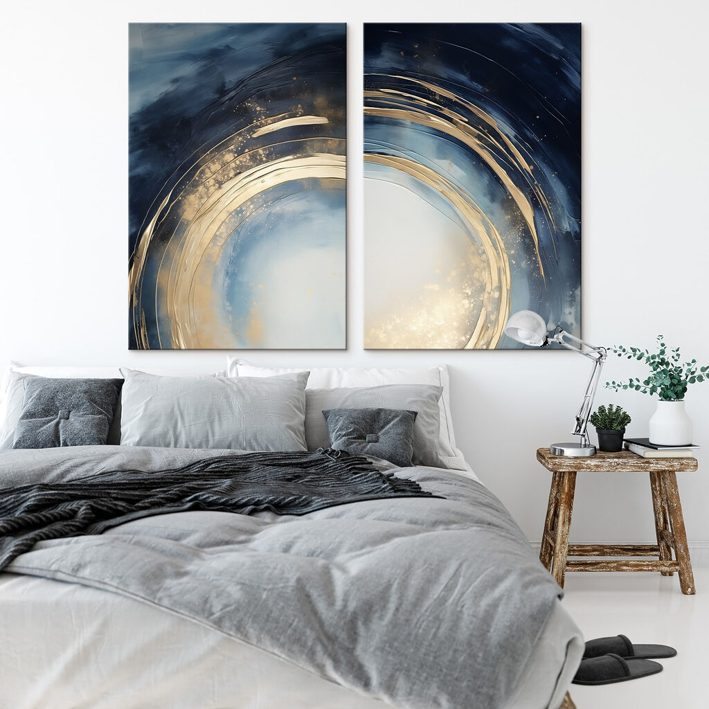 Vivid swirls in cool color palette