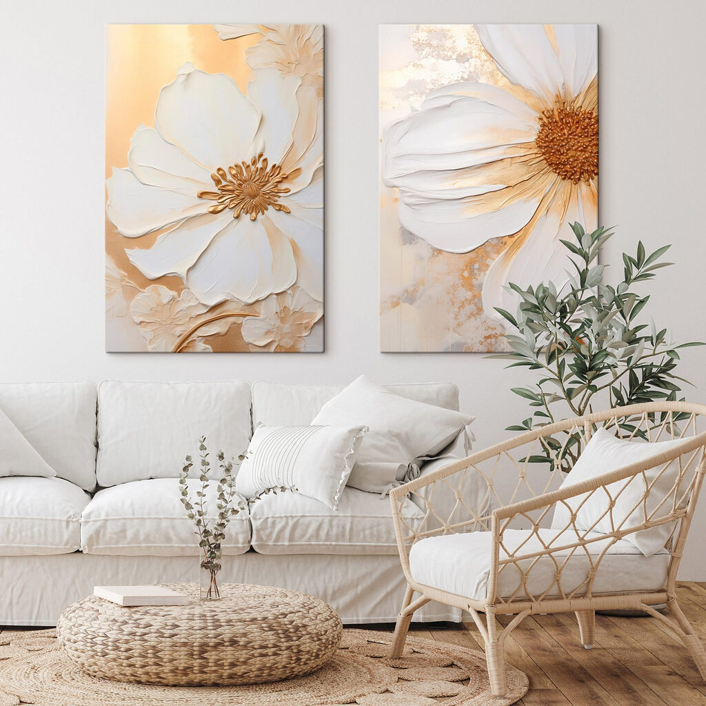 - Elegant floral wall art design