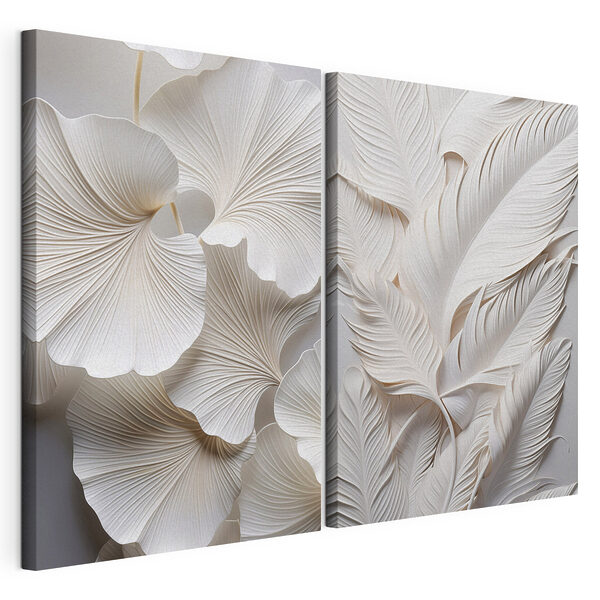Delicate paper leaf designs displayed beautifully