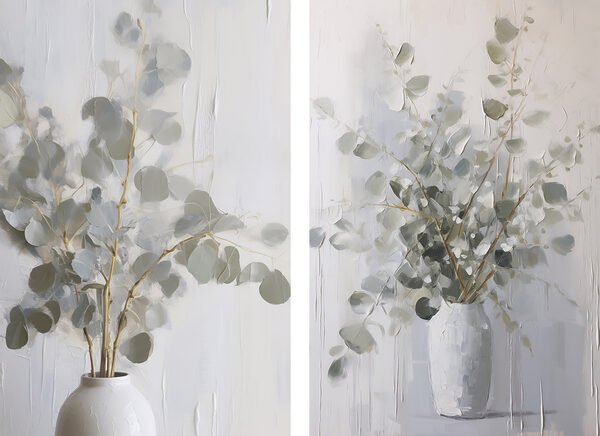 Painting of a plant in a vase