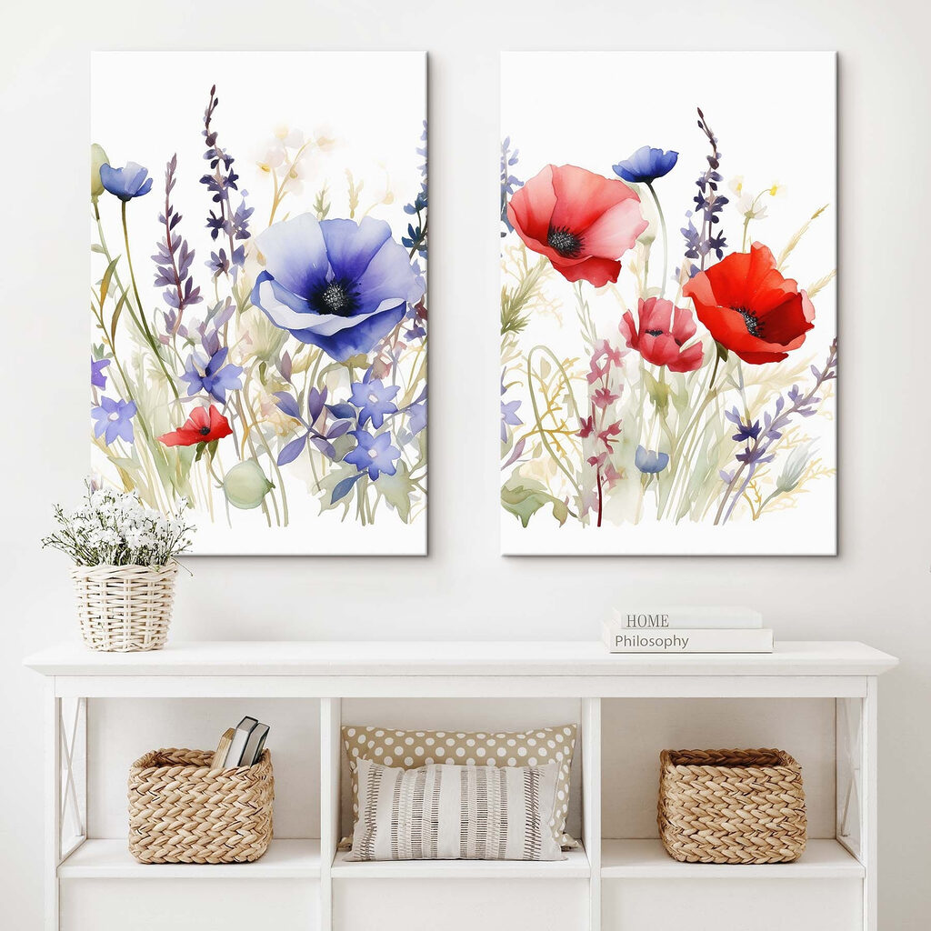 Painting of flowers and plants