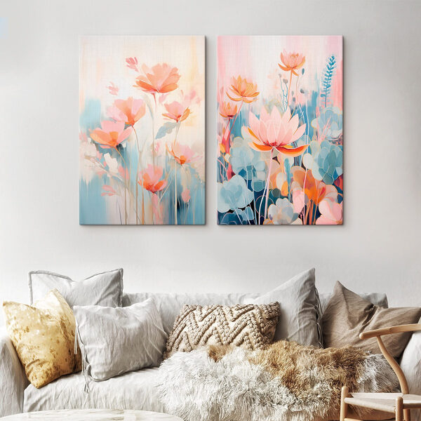 Painting of flowers and plants