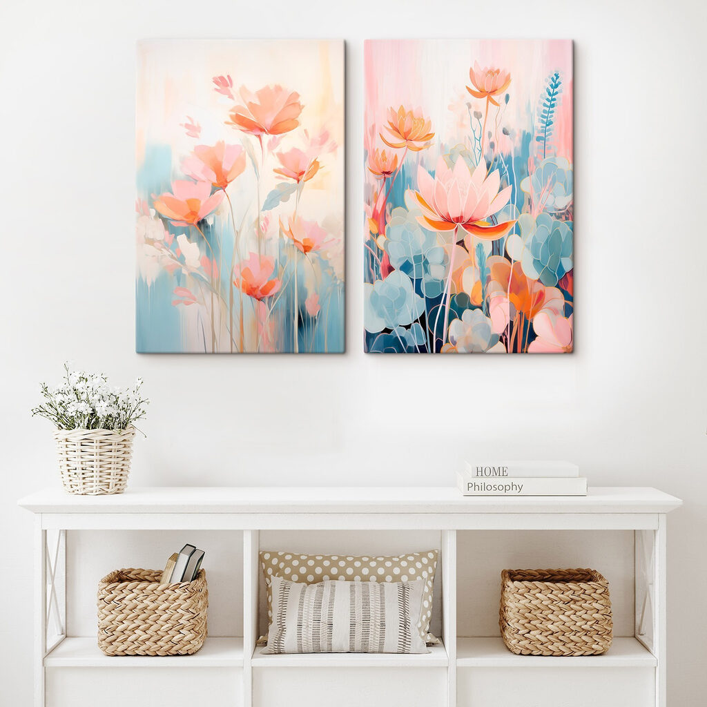 Painting of flowers and plants