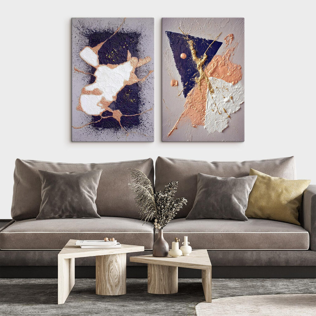 Abstract forms in contrasting colors