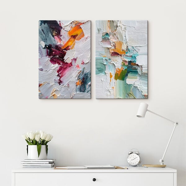 Vibrant colors dance across the canvas