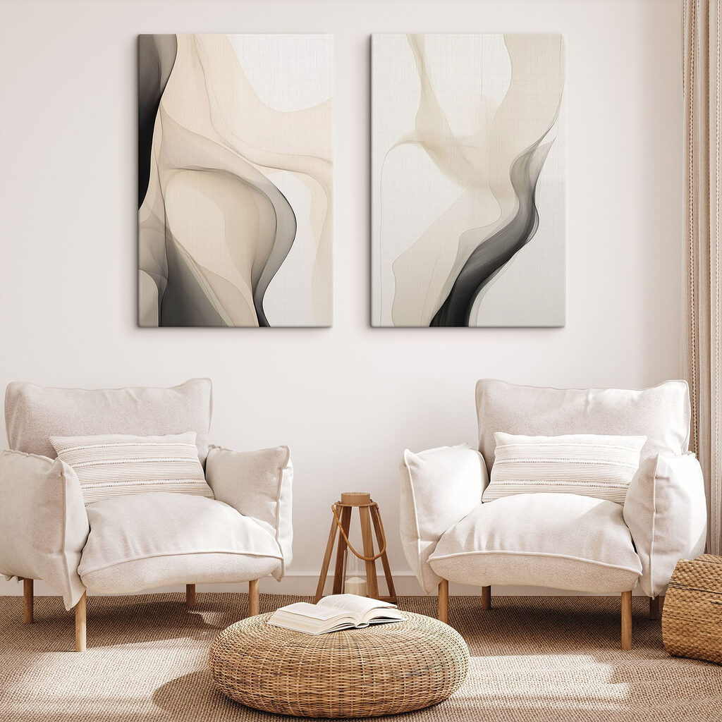 Fluid forms gracefully intertwine and blend