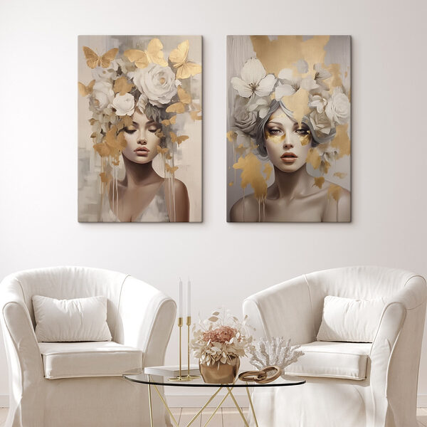 Ethereal beauty adorned with delicate butterflies