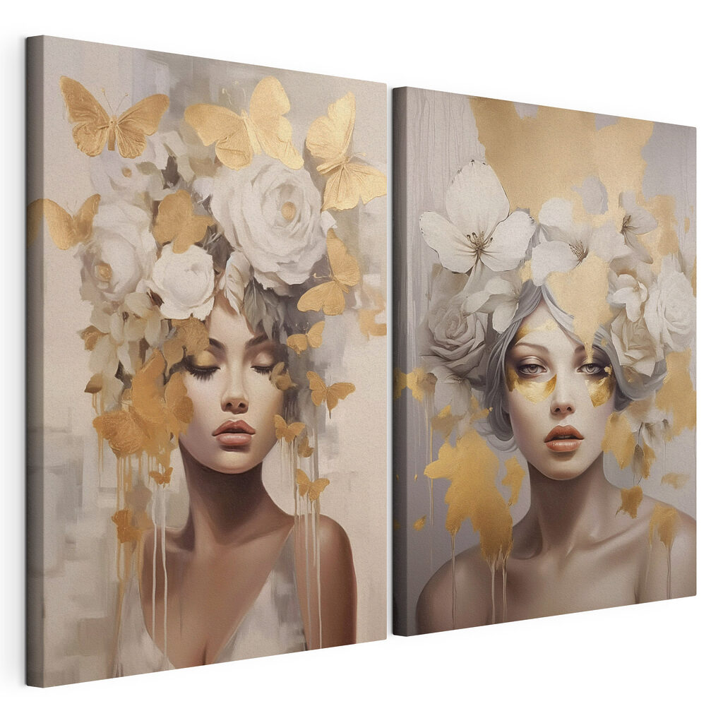 Ethereal beauty adorned with delicate butterflies