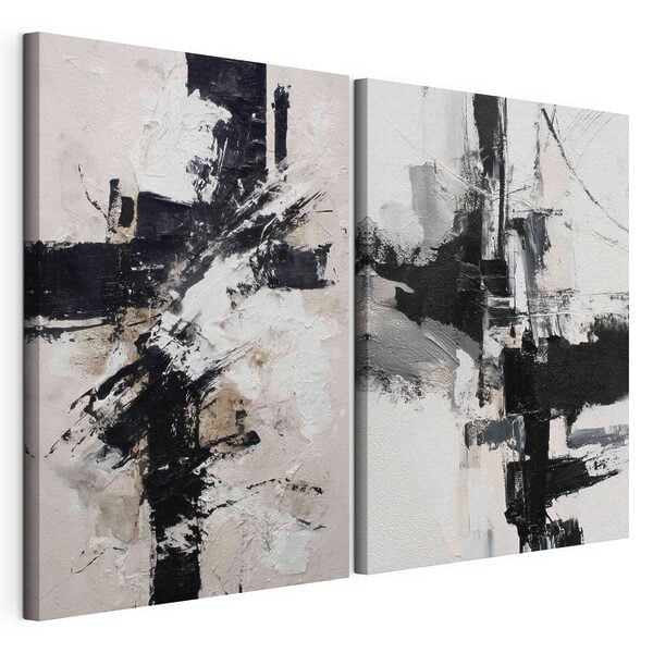 Abstract interplay of black and white