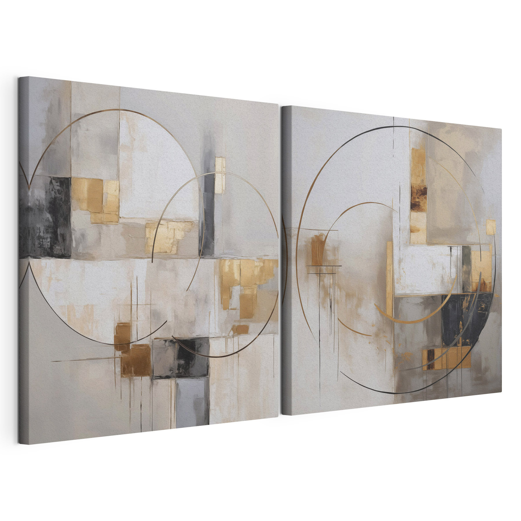 Abstract shapes in soft color palette