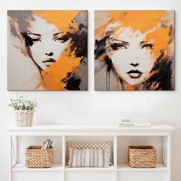 Painting of a woman's face