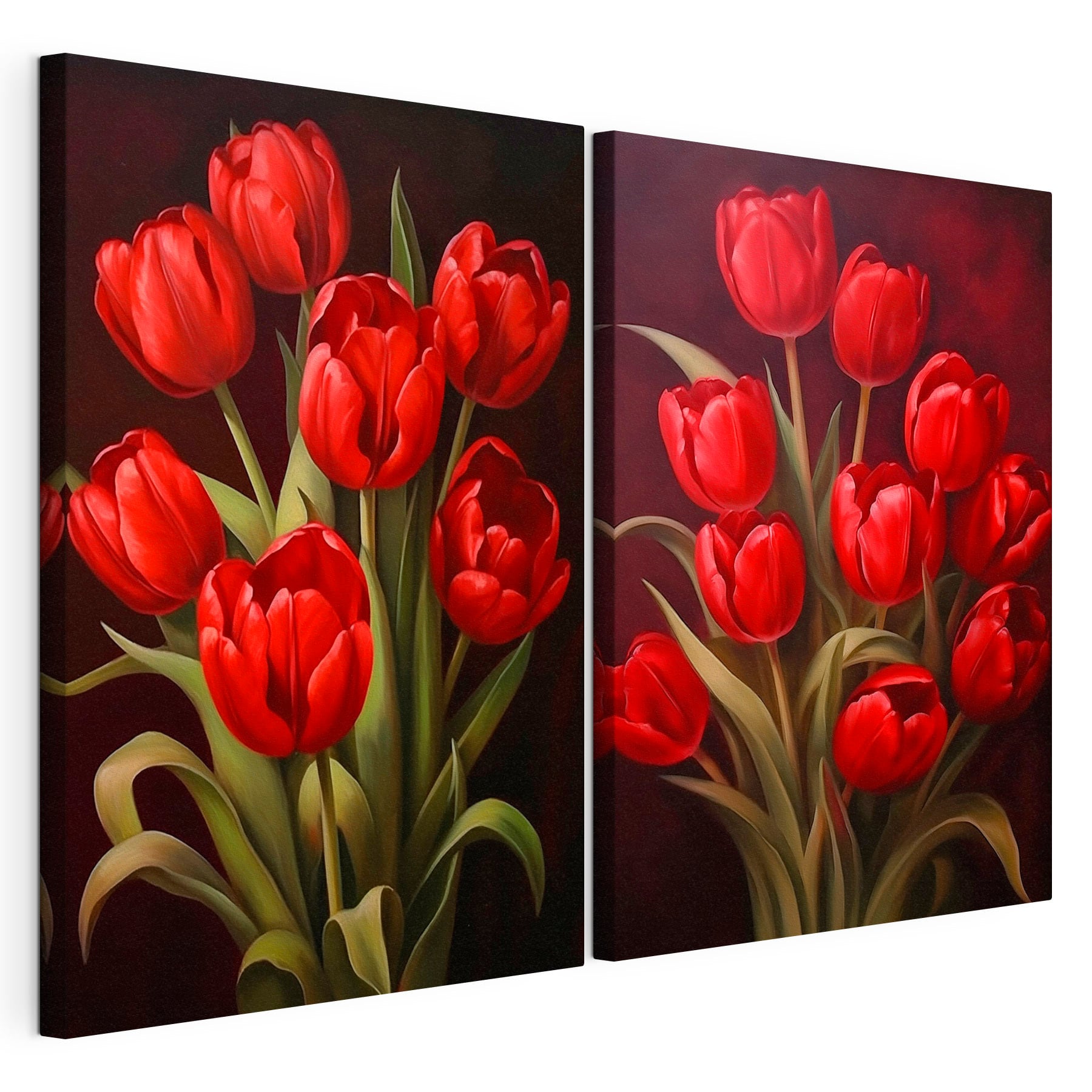 Captivating red tulips in bloom