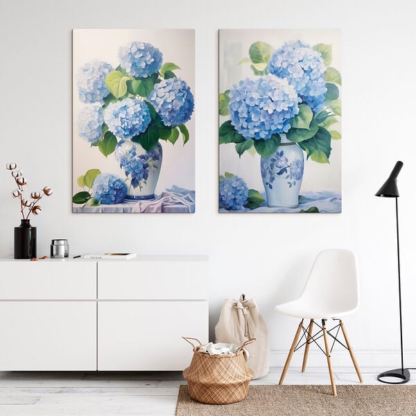 Painting of flowers in a vase