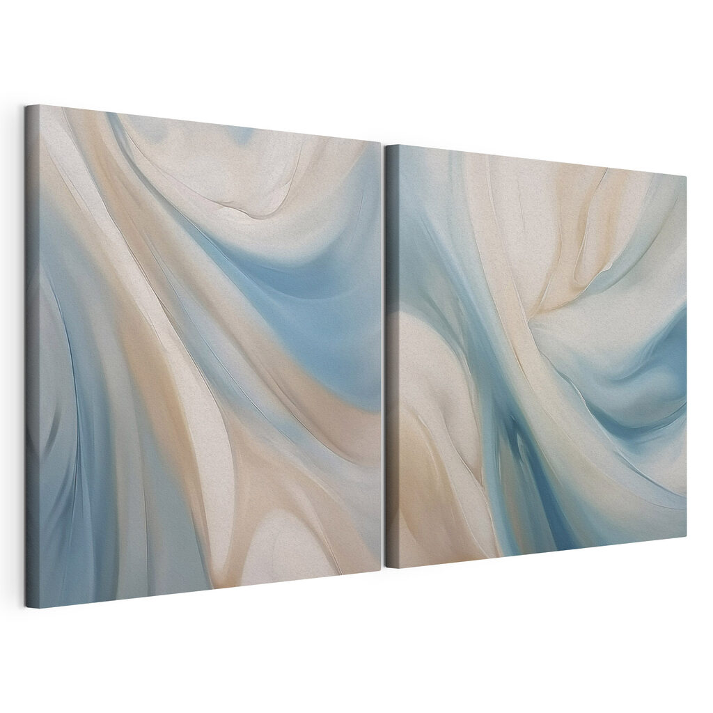 Soft swirls of blue and cream